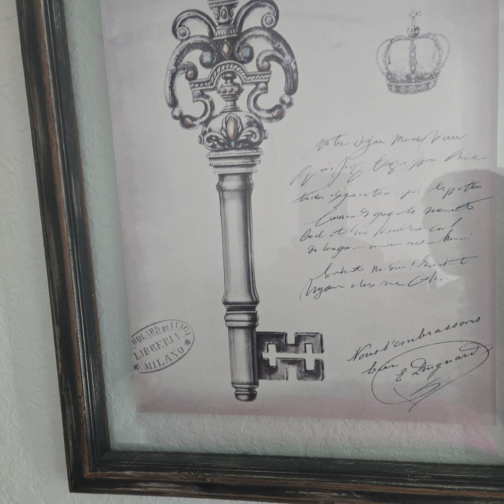 Framed Vintage Key Artwork
